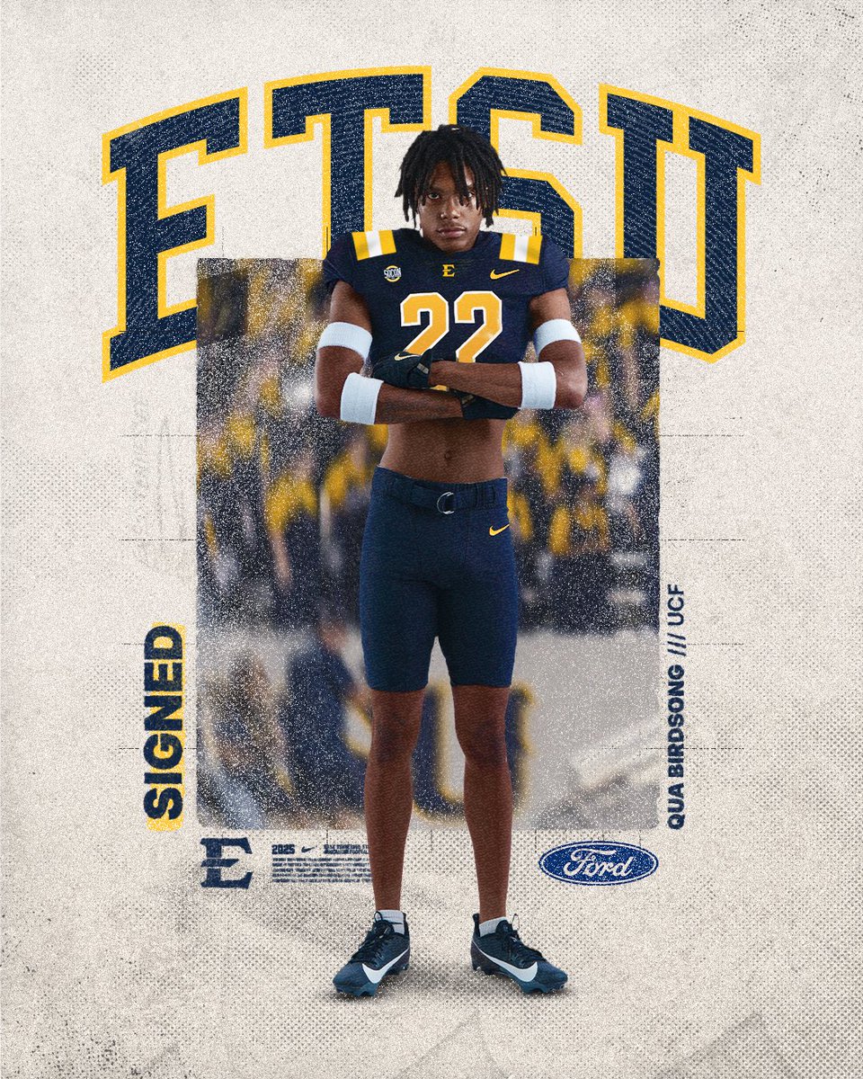 ETSU Football (@etsufootball) on Twitter photo ๐ โก๏ธ โฐ๏ธ
<a href="/Qua_chosen1/">B.I.R.D.M.A.N โQua Birdsongโ</a> is a Buccaneer!
#GoBucs | #BUCkleUp ๐ โก๏ธ โฐ๏ธ
<a href="/Qua_chosen1/">B.I.R.D.M.A.N โQua Birdsongโ</a> is a Buccaneer!
#GoBucs | #BUCkleUp