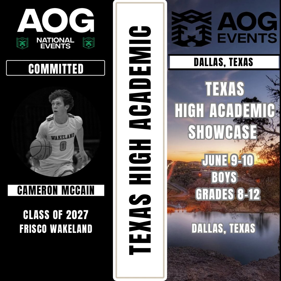 2027 Cameron McCain (Frisco Wakeland) has committed to the Texas High Academic Showcase 

Register: attitudeofgratitude.com/texas-summer-h…

<a href="/RyanSilver1/">Ryan Silver</a> <a href="/aog_events/">Attitude of Gratitude National Events</a> <a href="/coachsmartin310/">Coach Scott Martin</a>