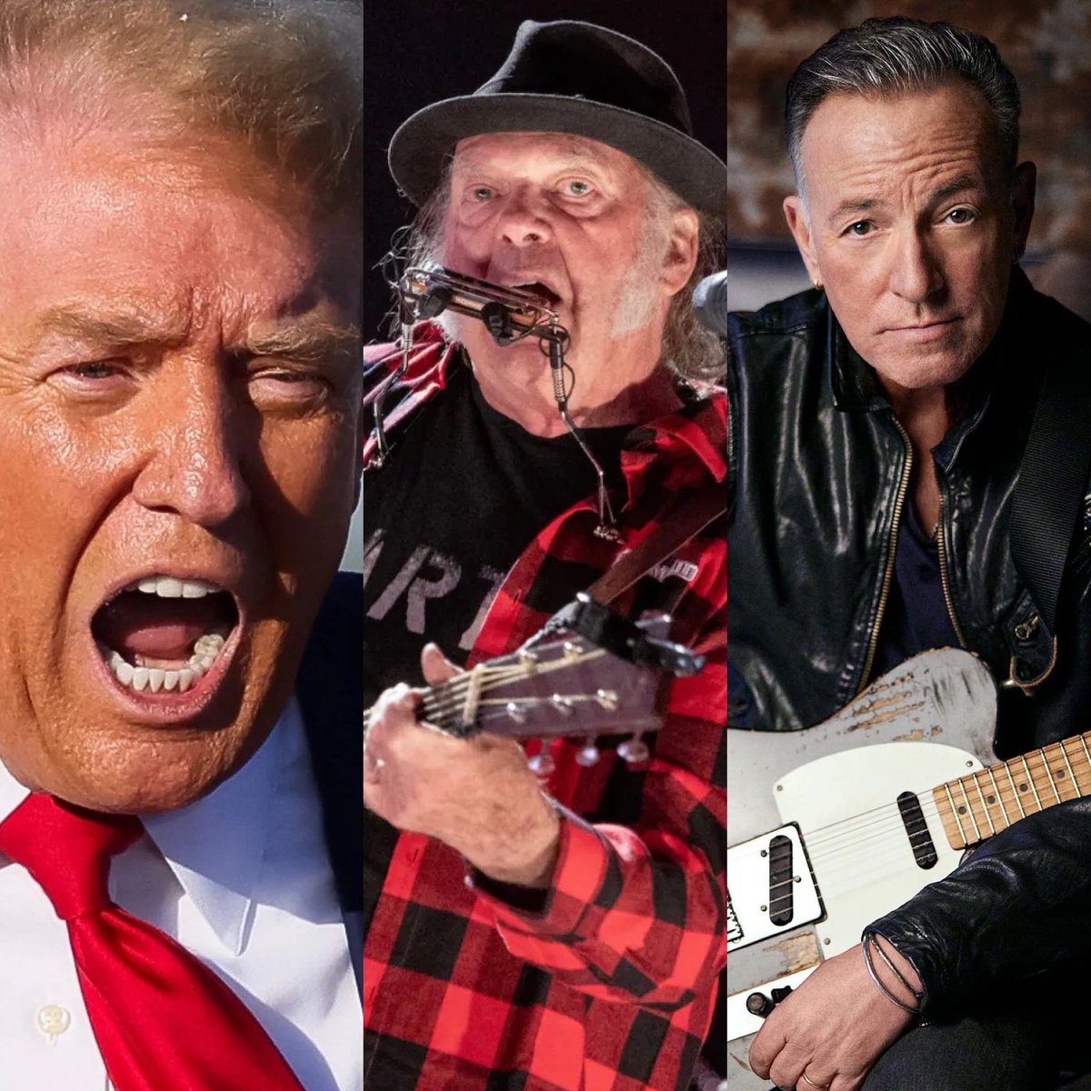 OccupyDemocrats's tweet image. BREAKING: Music icon Neil Young wades into Donald Trump’s escalating feud with Bruce Springsteen with a brutal takedown of the MAGA president.

The music world is uniting in force against Trump…

“Bruce and thousands of musicians think you are ruining America. You worry about…