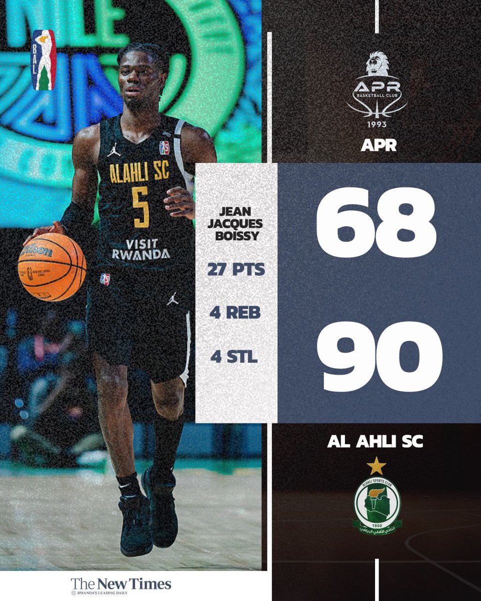 Jean Jacques Boissy puts on a Man of the Game performance: 29 PTS, 4 REB, 4 STL.
#BAL5 #BALNileConference