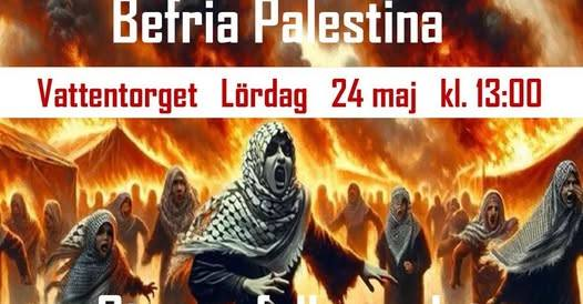 Demonstration Under slogan: Nej till folkmord!
Lördag  24/5 kl 13:00 Samlingsplats Vatten torget. VÄXJÖ  För att protestera mot folkmordet som Israel begår i Gaza, Vi måste höja våra röster mot orättvisor och angrepp på mänskliga rättigheter.
#BojkottIsrael #VäxjöborförPalestina