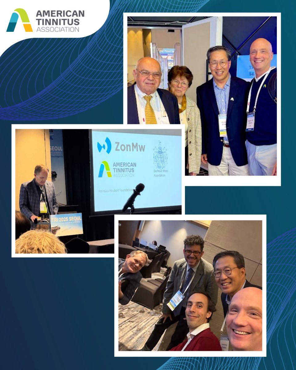 At this year’s Tinnitus Research Initiative (TRI) Conference, the American Tinnitus Association was proud to connect with researchers from around the world — including many whose groundbreaking work ATA has funded over the decades:  

🔹 Drs. Margaret and Pawel Jastreboff –