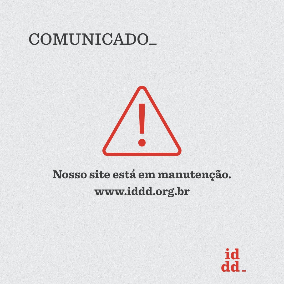 DireitodeDefesa's tweet image. Nosso site está passando por melhorias. Em breve, estaremos de volta!

Quer apoiar o IDDD? Associe-se aqui: partner.byinti.com/partner?code=v…

Precisa falar com a gente?
🔸 Fixo: (11) 3107-1399 | WhatsApp: (11) 98727-1948
🔸 E-mail: iddd@iddd.org.br
🔸 Imprensa: comunicacao@iddd.org.br
