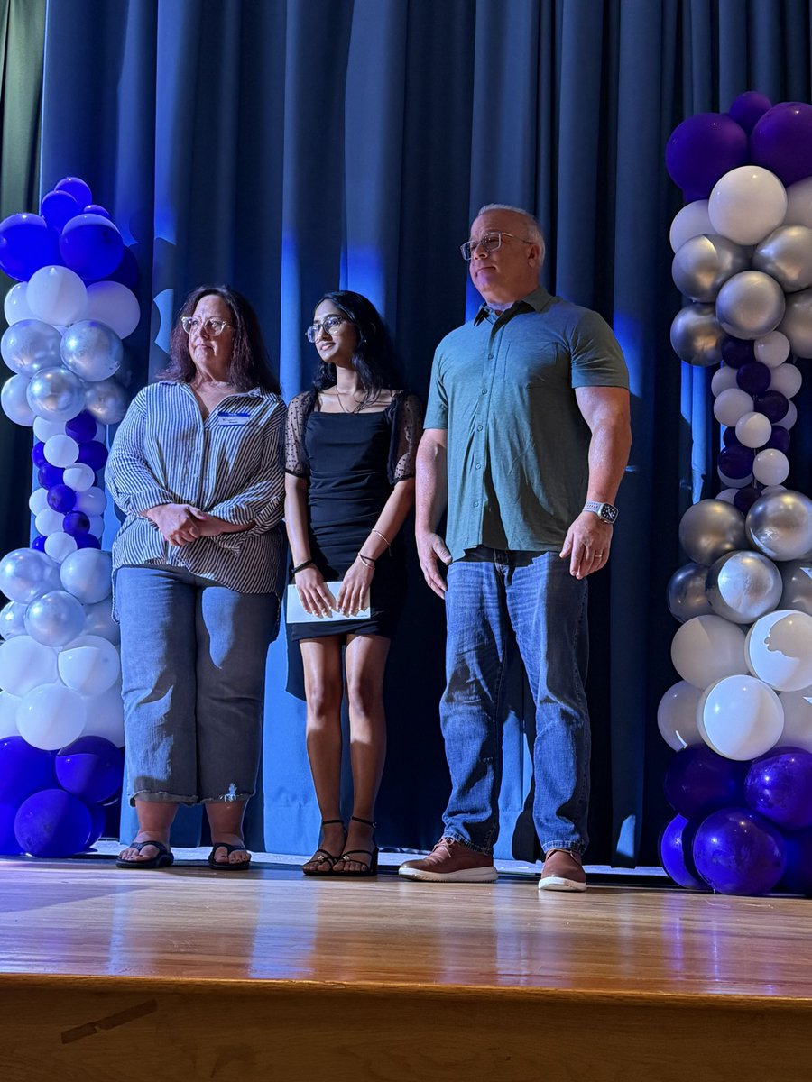 Congratulations to ￼Anika Adusumilli who was the recipient of the Old Bridge Education Foundation scholarship last night at the OBHS Senior Scholarship Night! 💜🖤￼