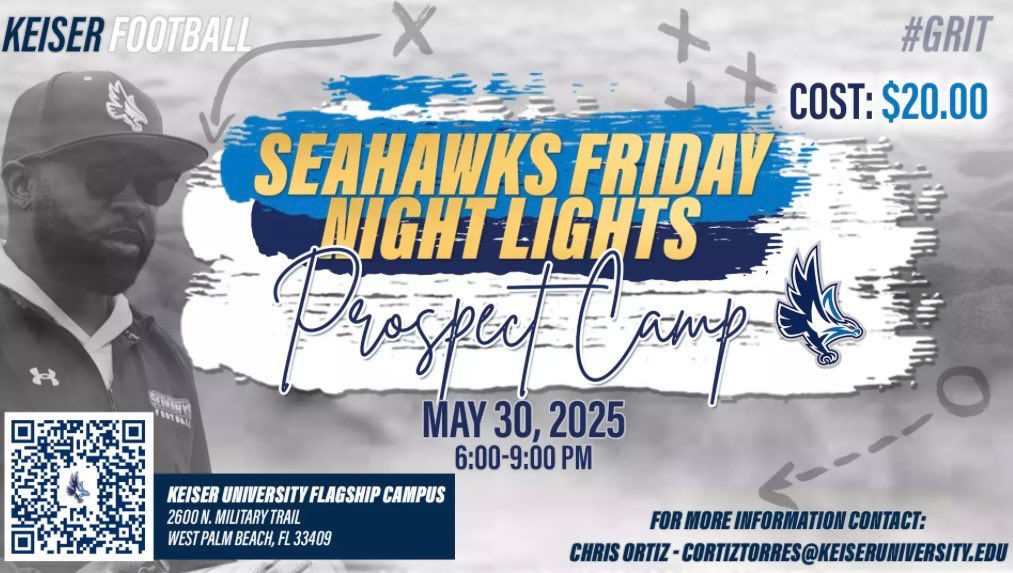 Justin Wake (@j13wake) on Twitter photo Come out and compete under the West Palm Beach Lights with <a href="/KeiserFootball/">Keiser Football</a>
Mark your calendars for May 30th
kuseahawks.com/registrations/… Come out and compete under the West Palm Beach Lights with <a href="/KeiserFootball/">Keiser Football</a>
Mark your calendars for May 30th
kuseahawks.com/registrations/…