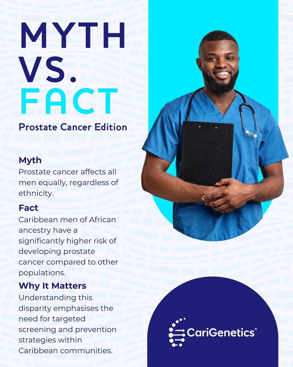 Not all men face the same risk.

Prostate cancer disproportionately affects Caribbean men of African ancestry, yet most awareness campaigns don’t reflect this truth.

It’s time we talk about what that means for early detection, prevention, and representation in research. The more