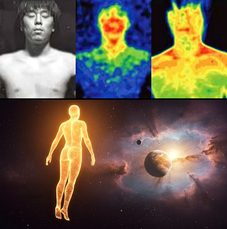 This is Terrifying! Scientists found that we (our body) emit an invisible glow of light, which disappears when we die.

A scientific experiment showed that living things like animals and plants emit a faint glow of light while alive, which disappears after death. 

Researchers