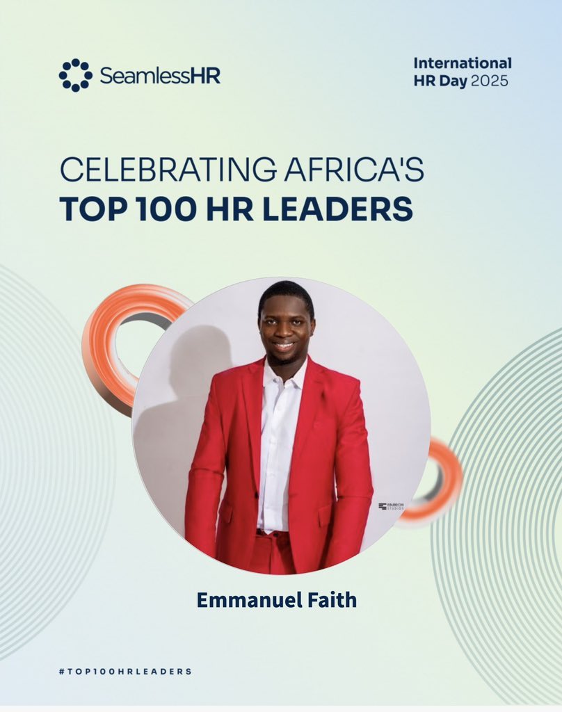 themmanuelfaith's tweet image. Really delighted and honored to be listed amongst the TOP 100 HR LEADERS in Africa.
This is monumental in every sense of the word and I am grateful to @Seamless_hr for this recognition .
Cheers to doing great work 😊
P:S- You should buy my ebook now, shouldn’t you ? 😉
Click…