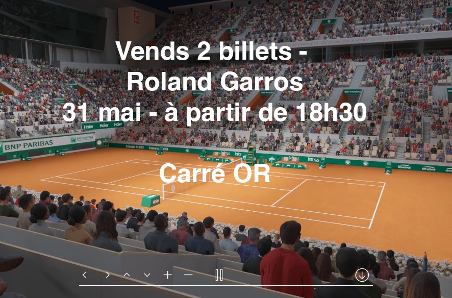 antonTPA's tweet photo. Vends 2 billets RG 2025 - 31 mai à partir de 18h30.  Carré OR - ( La photo décrit l’emplacement) Côte à côte. https://t.co/zhnxbEmmi6