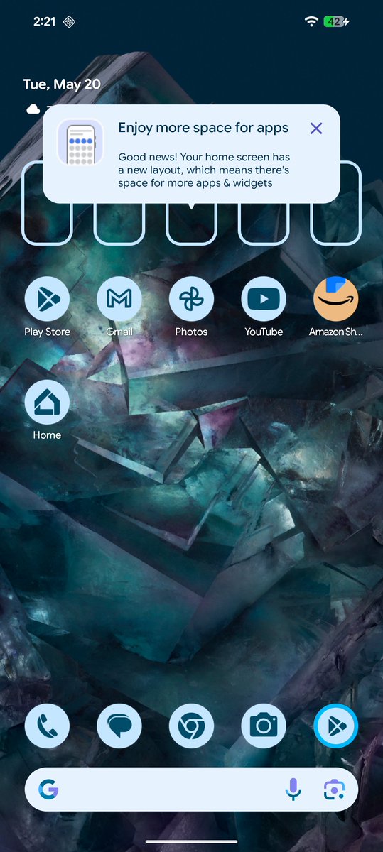 smartechdaily's tweet photo. 📱✨ تحديث جديد في Android 16 QPR1: ويدجت "At a Glance" على أجهزة Pixel أصبح أصغر، مما يتيح مساحة أكبر للتطبيقات والأيقونات على الشاشة الرئيسية. رغم ذلك، لا يزال لا يمكن تعطيله بالكامل.
#Android16 #Pixel #AtAGlance https://t.co/txXrdS73hI
