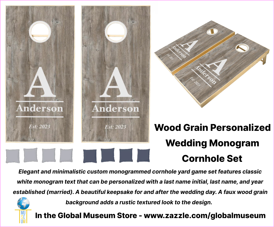 StoresZazzle's tweet photo. Wood Grain Personalized Wedding Monogram #Cornhole Set. Features classic white monogram text that can be personalized with a last name initial, last name & year established (married). A beautiful keepsake for & after the #Wedding day https://t.co/YTzpICQDRG #Wedding #weddingday https://t.co/Fj3dEZDJyY