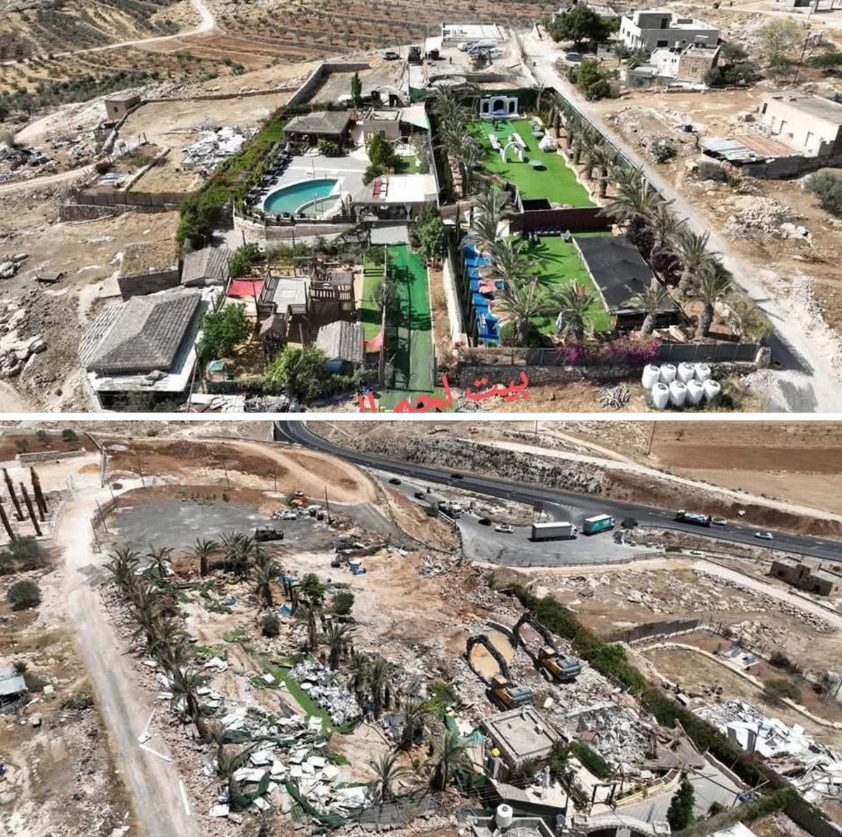 IhabHassane's tweet image. Today, Israeli authorities demolished a Park in the Christian city of Beit Sahour, Bethlehem.
Palestinians—Muslims and Christians alike—suffer under the occupation, facing the same policies of destruction and dispossession.