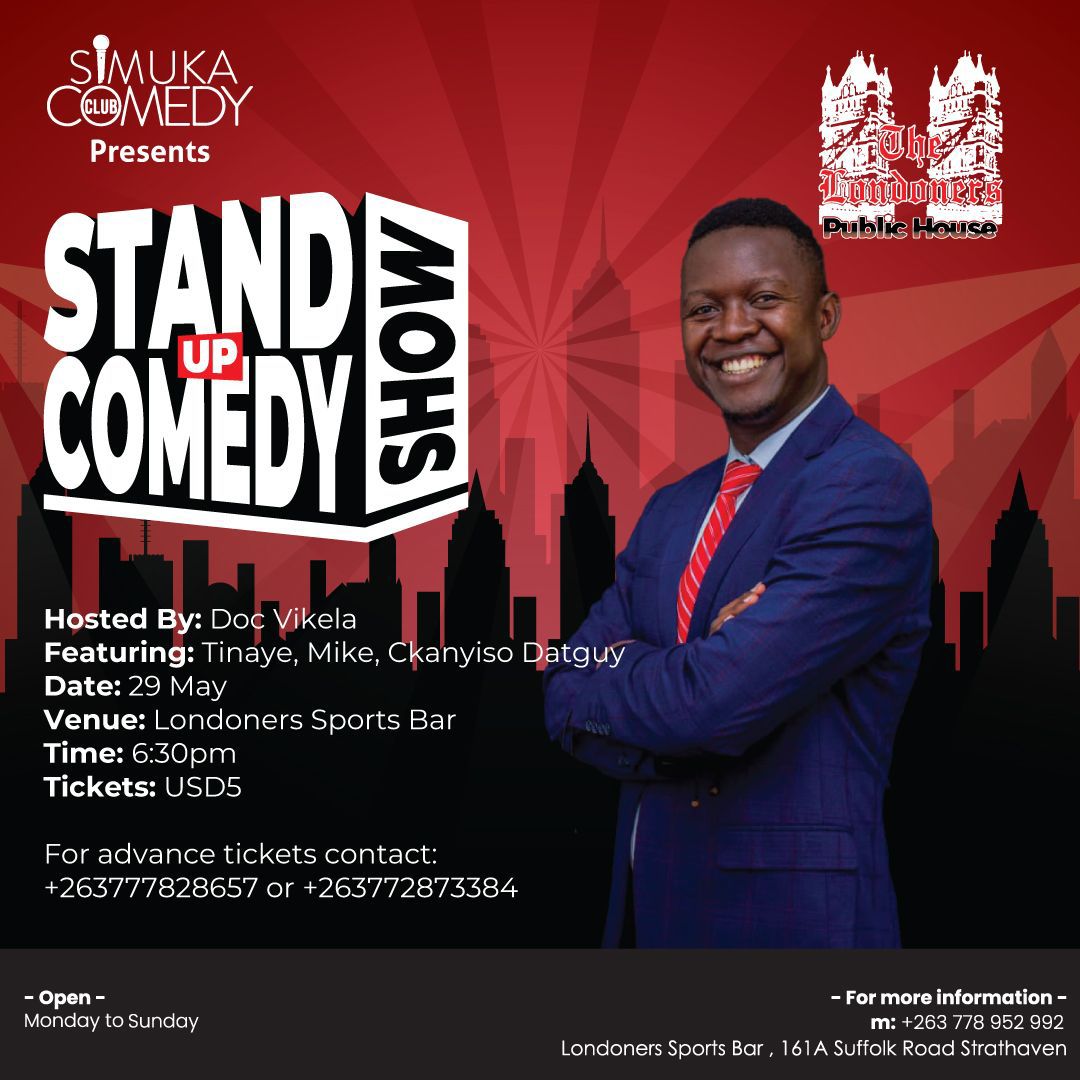 CkanyisoDatGuy's tweet photo. 29 May we are performing at Londoners Pub @docvikela @Tinayechiketa Its the new Comedy Club that we are opening come through i promise we have fresh material #SimukaComedyClub #RastaComedian #ChristianRasta https://t.co/Gfj4FZUbqy