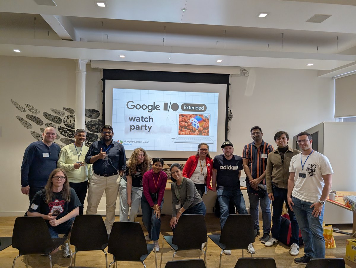 edinburgh_GDG's tweet image. We had a fantastic time at the Google I/O Watch Party! 🚀

A big thank you to everyone who joined us! 
We’re already looking forward to seeing you at our next one!
✨ Keep the #GoogleIO magic going: the Developers Keynote is just about to start:
youtube.com/watch?v=Gjvgtw…