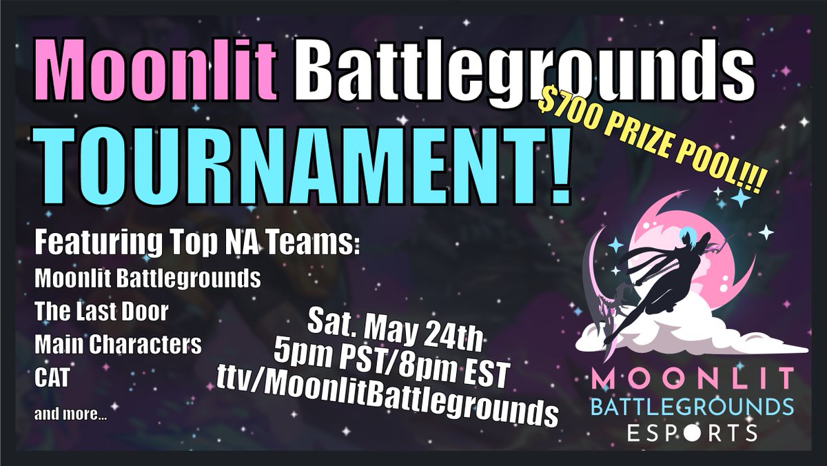 SAT. MAY 24th!!!
5pm PST/8PM EST
#SUPERVIVE TOURNAMENT!!!!

🩷🌙💙 Thanks to <a href="/playSUPERVIVE/">SUPERVIVE</a> for supporting the prize pool 🩷🌙💙