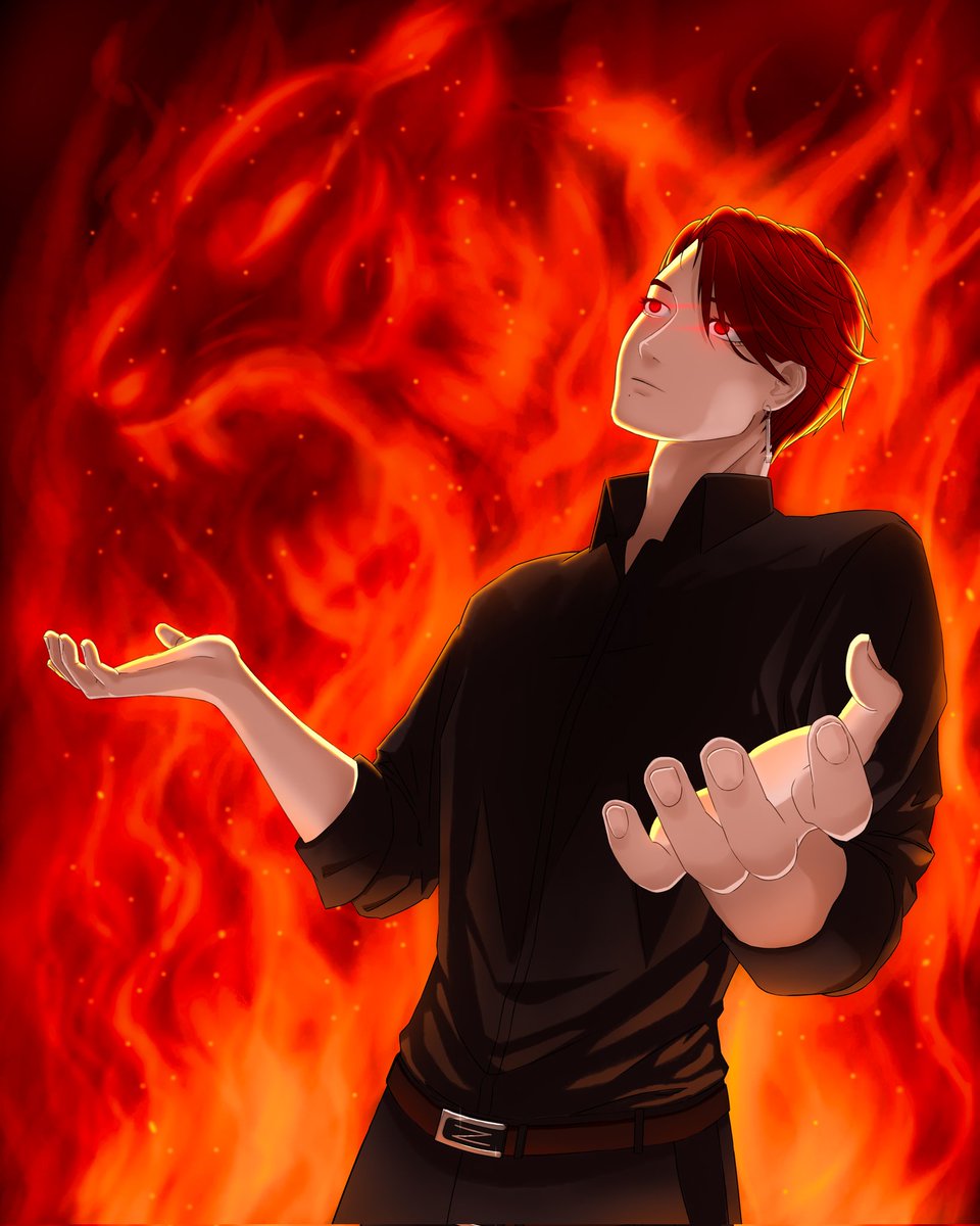 Kurimuzann's tweet photo. The inferno roars, n he stands reborn in its blaze.
The tiger spirit now fully awakened, this is the rise of Crimson Zombie!
#DigitalArt #OCArt #AnimeArt #ibisPaintX
#CharacterIllustration #ArtShowcase
#FlameSpirit #ArtistOnTwitter
#indieartist #commissionsopen #TheFreiesZhizn https://t.co/GdxdoajO4Z