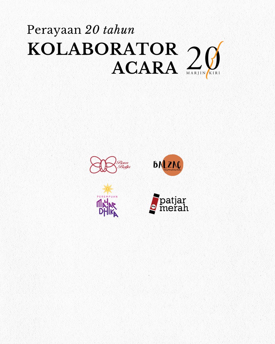 Sampai jumpa dalam perayaan 20 tahun Marjin Kiri!

🗓 Sabtu, 24 Mei 2025
📍Gudskul Ekosistem (maps.app.goo.gl/uhpLzYCUDtzjtX…)