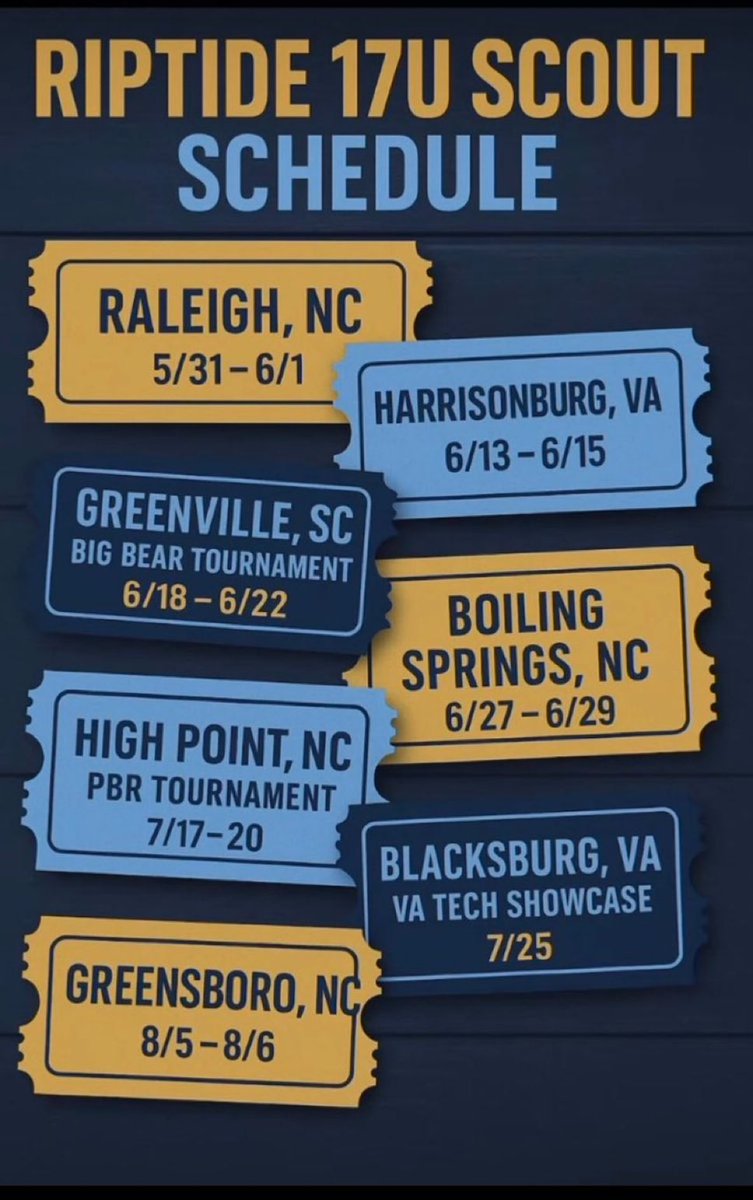 2025 Summer Schedule