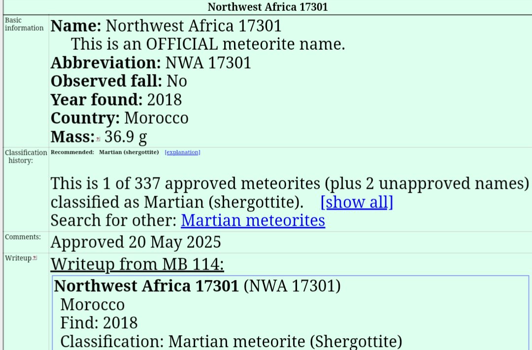 New Martian meteorite just dropped! I worked with some great students to classify this Martian shergottite, adding to our (possible) sample set prior to Mars sample return. 
Huge shout out to students Lauren McFarlane, Marc Mechem, and Mackenzie Russell for their hard work! ☄️✨