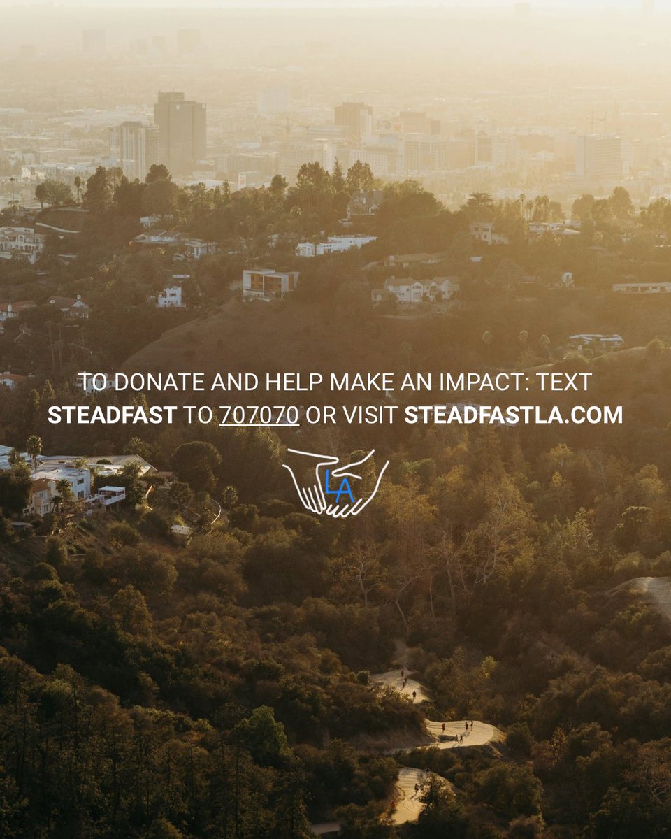 steadfastla's tweet image. LA isn’t just a city — it’s our home. And right now, it needs us. Your support helps us rebuild stronger, smarter, and together. Every dollar fuels recovery and hope.