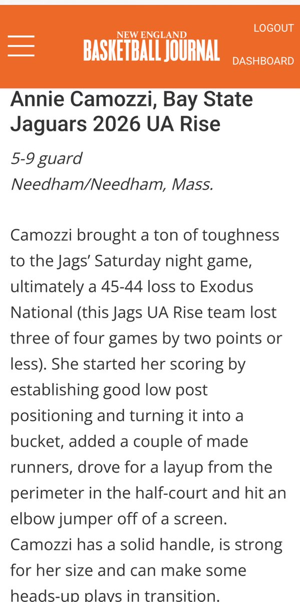 Annie Camozzi (@anniecamozzi2) on Twitter photo Thank you <a href="/nehoopjournal/">New England Basketball Journal</a> for this write up!
<a href="/mrodrigues423/">Matt Rodrigues</a> <a href="/LaurieBollin/">LAURIE BOLLIN</a> <a href="/BayStateJags/">Bay State Jaguars</a> Thank you <a href="/nehoopjournal/">New England Basketball Journal</a> for this write up!
<a href="/mrodrigues423/">Matt Rodrigues</a> <a href="/LaurieBollin/">LAURIE BOLLIN</a> <a href="/BayStateJags/">Bay State Jaguars</a>