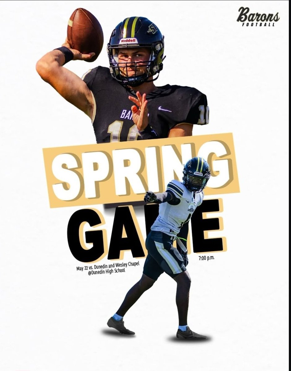 Less than 2 days until game time!
#recruitspc #GoldStandard <a href="/CoachJesse18/">Jesse Chinchar</a> <a href="/SPCBaronsFB/">SPC Baron Football</a> <a href="/CoachJohnsonSPC/">Kyler Johnson</a> <a href="/CoachMeyerOL/">Dan Meyer</a> 
#BMAC