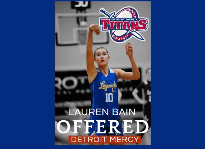 Lauren Bain 6'3 #10 2026 (@lauren_bain19) on Twitter photo After a great conversation with Coach <a href="/haffeyk/">Kiefer Haffey</a> I am grateful for the offer to continue my athletic & academic career at the University of Detroit Mercy! Thank you to my teammates & coaches for this opportunity! <a href="/Detroit_WBB/">Detroit Mercy WBB</a> <a href="/Legends_Bball/">Legends U Basketball</a> <a href="/DrewFladung/">Drew Fladung</a> <a href="/BryceMcKey/">Bryce McKey</a> After a great conversation with Coach <a href="/haffeyk/">Kiefer Haffey</a> I am grateful for the offer to continue my athletic & academic career at the University of Detroit Mercy! Thank you to my teammates & coaches for this opportunity! <a href="/Detroit_WBB/">Detroit Mercy WBB</a> <a href="/Legends_Bball/">Legends U Basketball</a> <a href="/DrewFladung/">Drew Fladung</a> <a href="/BryceMcKey/">Bryce McKey</a>
