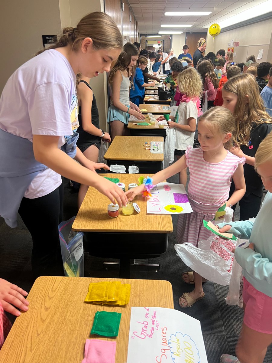 Market day! Fifth grade students created, priced, marketed, and sold their items to peers. What a fun way to practice economic skills!