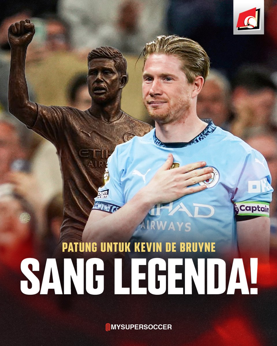 my_supersoccer's tweet photo. Manchester City mengkonfirmasi bakal buatin patung buat Kevin De Bruyne 👏👏

Next mau ke mana nih, legend?

#SUPERLIVE
#SUPERSOCCER
#INIRASANYASUPER
#KEVINDEBRUYNE https://t.co/xASj6erzGN