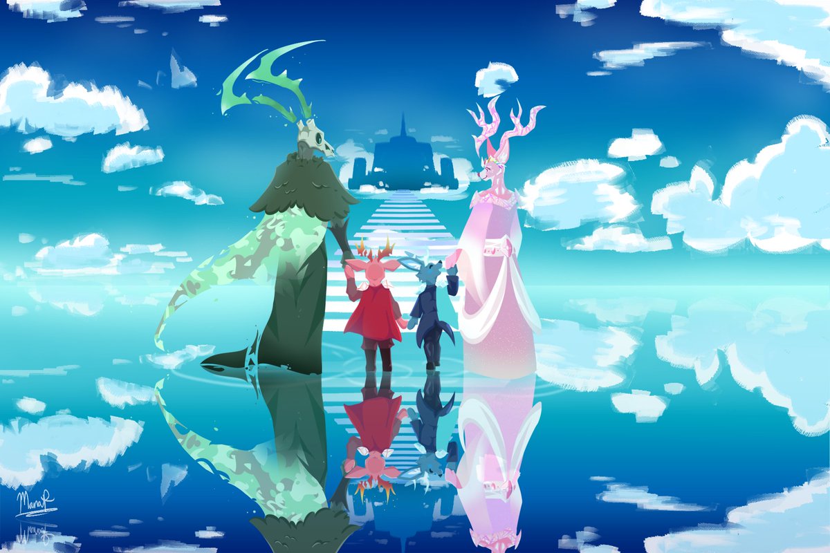 I need to post on twitter often but here's an illustration of my characters!