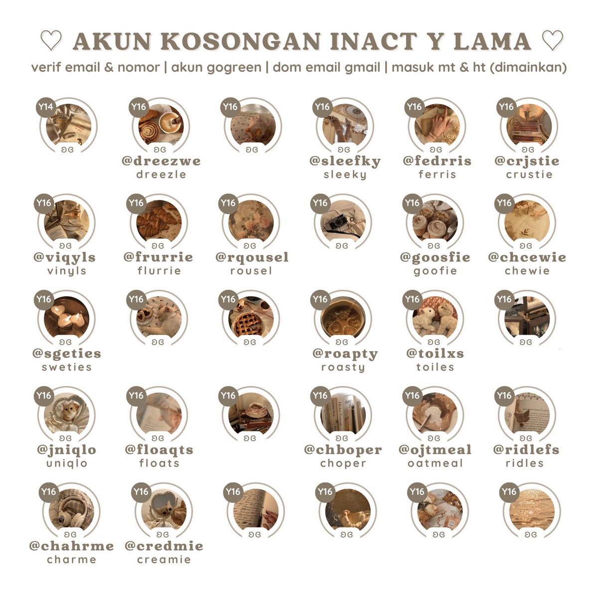 greedfy's tweet photo. wts ㅡ akun kosongan inact y lama

𖥻  verif all (no luar)
𖥻  @ mulchar
𖥻  email dom gmail
𖥻  masuk mt ; ht dimainkan

💸 9K/each via all e-wallet &amp; qris
Whatsapp di bio https://t.co/WDpXodmUpM