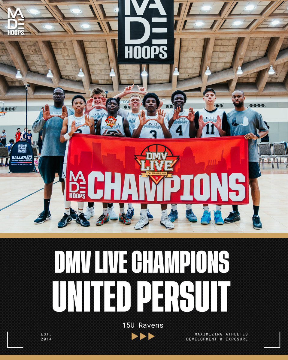 MADE Hoops (@madehoops) on Twitter photo Congrats to our 15U Ravens Division DMV Live Champions 👏:
United Persuit - <a href="/PersuitUnited/">United Persuit</a> Congrats to our 15U Ravens Division DMV Live Champions 👏:
United Persuit - <a href="/PersuitUnited/">United Persuit</a>