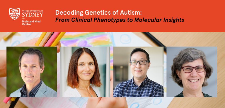 Brain & Mind Centre (@brainmind_usyd) on Twitter photo You're invited to this Seminar ⭐
Decoding Genetics of Autism:
From Clinical Phenotypes to Molecular Insights
Friday 6 June, 1 PM - 4 PM
<a href="/sebatlab/">Jonathan Sebat</a>
Prof Lilia Lakoucheva
Dr. Allan Ma
Prof. Katrina Williams
<a href="/Adam_Guastella/">Adam Guastella</a> <a href="/Kelsie_Boulton/">Kelsie Boulton</a>
Rego -> bit.ly/VisitingSemina… You're invited to this Seminar ⭐
Decoding Genetics of Autism:
From Clinical Phenotypes to Molecular Insights
Friday 6 June, 1 PM - 4 PM
<a href="/sebatlab/">Jonathan Sebat</a>
Prof Lilia Lakoucheva
Dr. Allan Ma
Prof. Katrina Williams
<a href="/Adam_Guastella/">Adam Guastella</a> <a href="/Kelsie_Boulton/">Kelsie Boulton</a>
Rego -> bit.ly/VisitingSemina…
