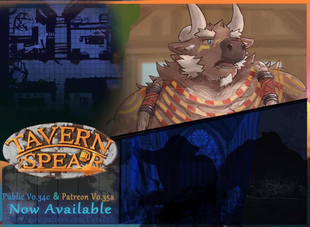 【Tavern of Spear】  
-v0.35a for Patreon/v0.34c for Public now are available  
-v0.35a(Patreon): patreon.com/posts/tavern-o… 
-v0.34c(Public) : fd-caro.itch.io/tavern-of-spea…
