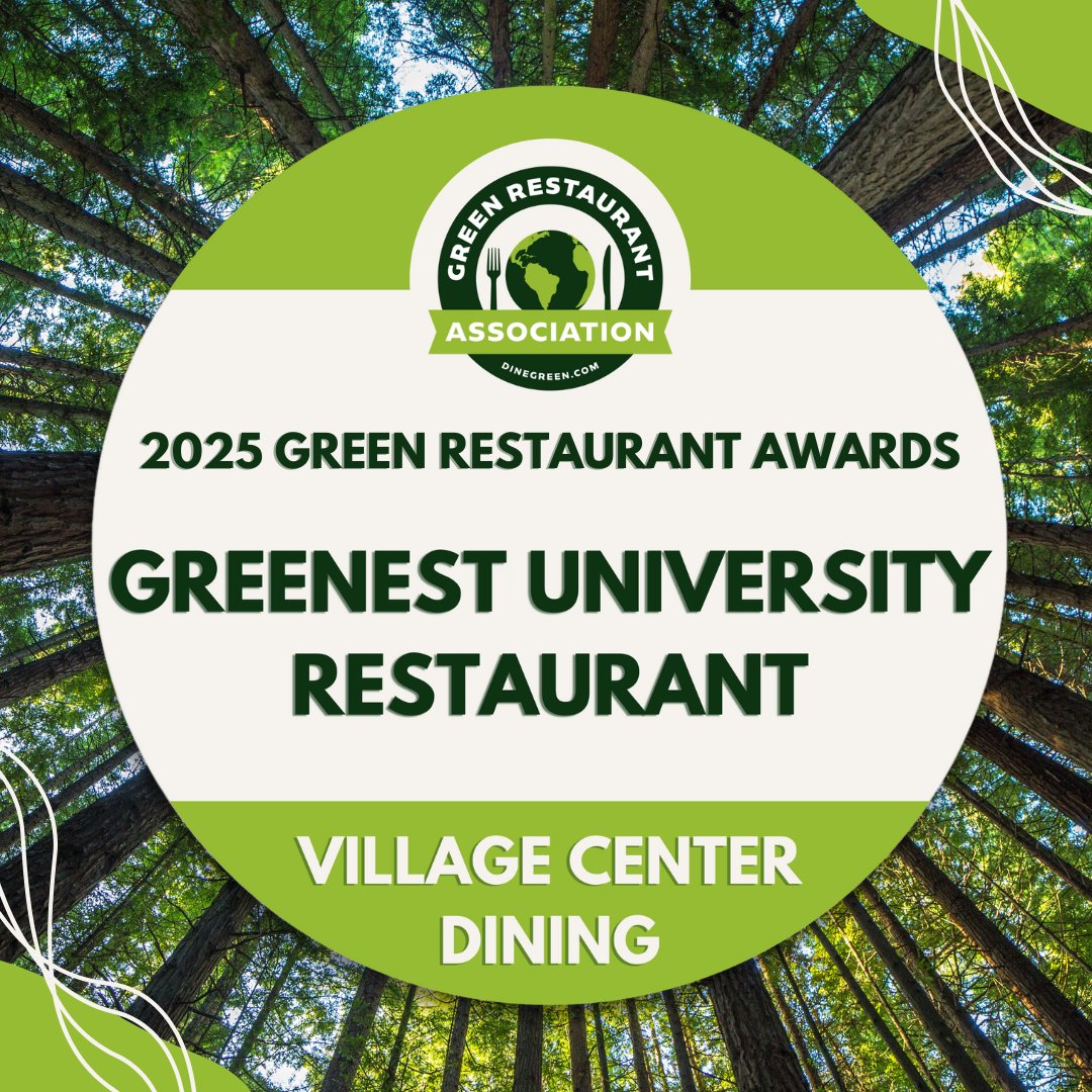 CUBoulderLife's tweet image. 🍽️ Village Center Dining is the recipient of the 2025 Greenest University Restaurant Award from the Green Restaurant Association. The award recognizes how the dining center has gone above and beyond to adopt sustainable practices: bit.ly/3YUDz3B