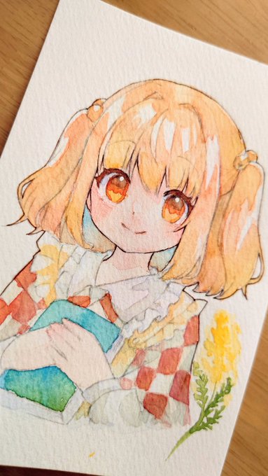 透明水彩5日目 主線に悩む シャーペン+ミリペン 