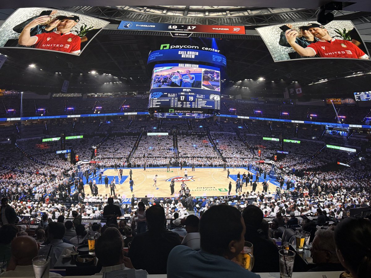 bwanuh's tweet image. My First Playoffs Game courtesy of #cosm #NBAPlayoffs