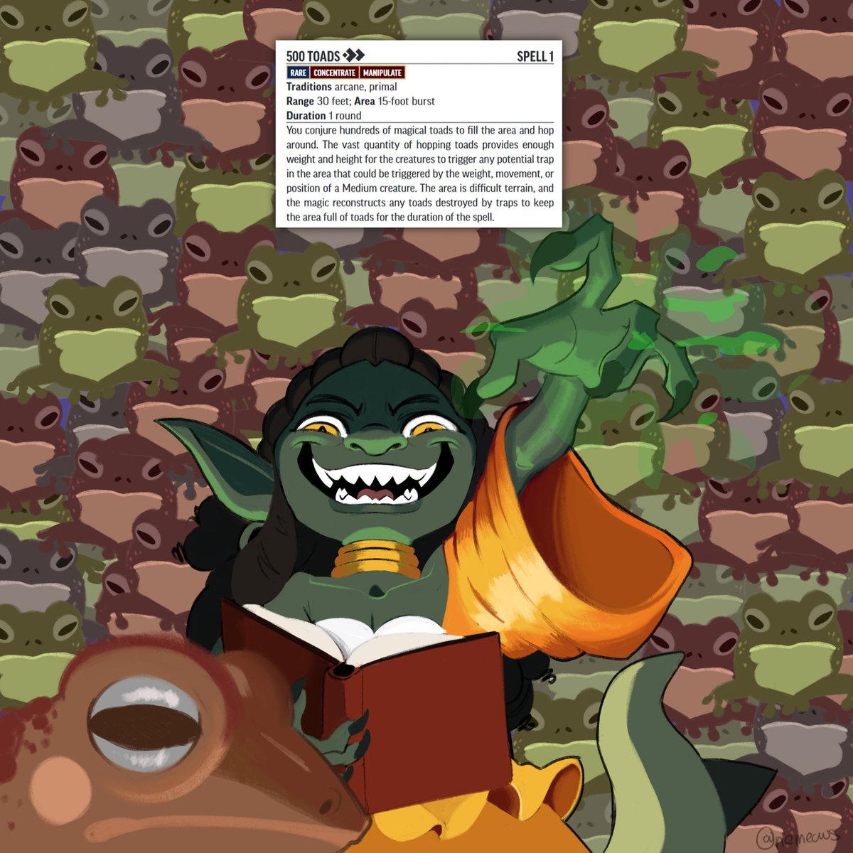 nemeows_'s tweet photo. I love spells. 

#pf2e #pathfinder2e #pathfinder #ttrpg #art https://t.co/lKW25J57C1