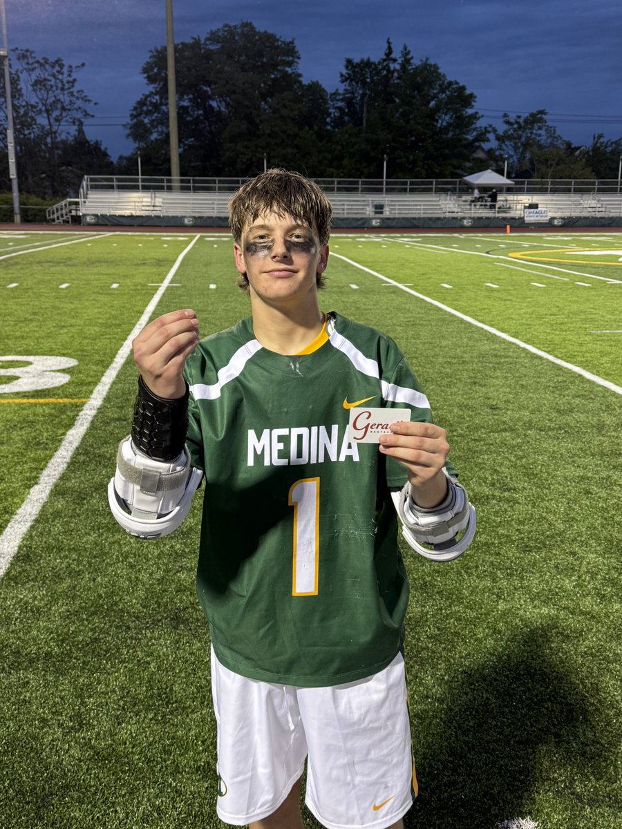 Lacrosse The Land Podcast (@laxtheland) on Twitter photo Total playoff atmosphere out in Lakewood tonight where <a href="/MedinaLax/">Medina Lacrosse</a> earned an 8-5 win over <a href="/SEHS_Lacrosse/">St. Edward Lacrosse</a> in a game much closer than the score
Sr Attackman Cam Miller takes home the Pisan of the Game for his 3 assist, 2 goal night - including a slick backhand finish for the Total playoff atmosphere out in Lakewood tonight where <a href="/MedinaLax/">Medina Lacrosse</a> earned an 8-5 win over <a href="/SEHS_Lacrosse/">St. Edward Lacrosse</a> in a game much closer than the score
Sr Attackman Cam Miller takes home the Pisan of the Game for his 3 assist, 2 goal night - including a slick backhand finish for the