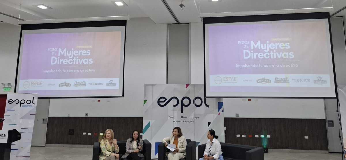 Excelente Foro de Mujeres Directivas organizado por @ESPAE_ESPOL! Un espacio fundamental para impulsar el liderazgo femenino y la diversidad en el ámbito ejecutivo públicoy privado. ¡Inspirador y lleno de aprendizaje! #MujeresDirectivas #LiderazgoFemenino #ESPAE <a href="/espol/">ESPOL</a>