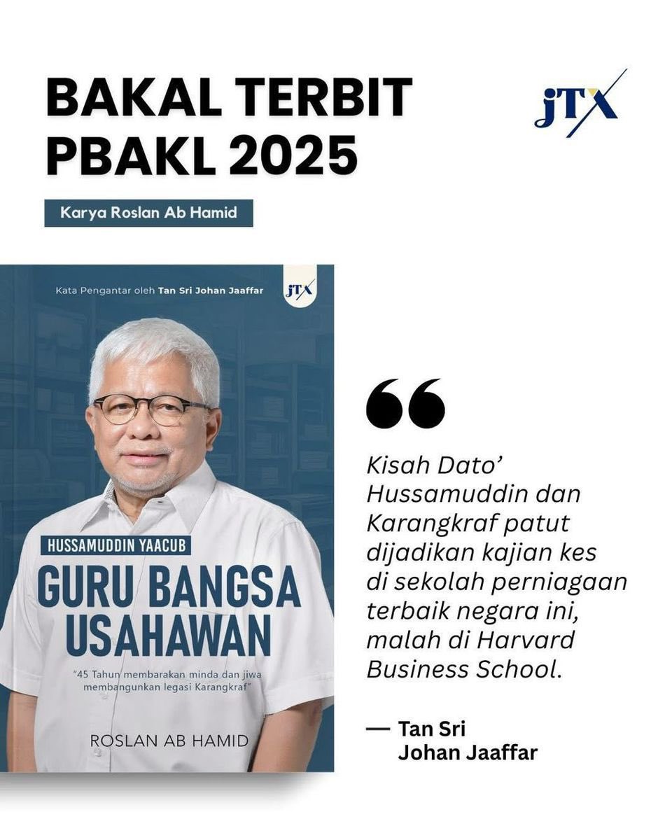 Biografi Dato Hussamuddin perjuang tegar Al Quran dan usahawan Melayu yang berjaya bakal terbit. 

Boleh buat belian pra tempahan di pautan di bawah ni:

denaihatinetwork.onpay.my/order/form/gur…