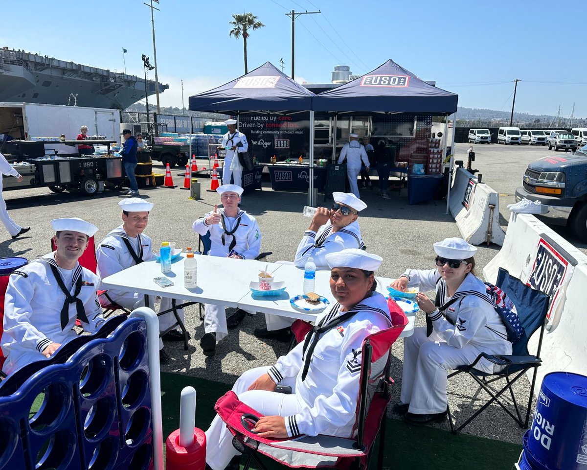 BobHopeUSO's tweet image. LA Fleet Week 2025 is here! The USO is proud to welcome 1,000 guests each day to our pop-up Military Lounges, offering delicious meals, live entertainment and iconic LA excursions. Come be part of the celebration! #theUSO #LAFleetWeek2025 #FleetWeek2025