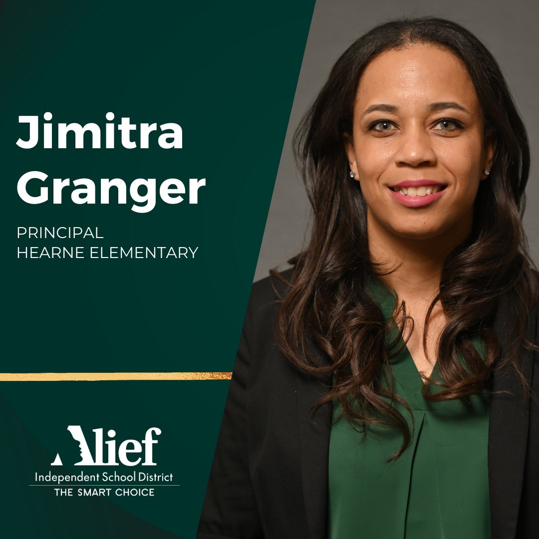 Congratulations to Jimitra Granger as she will be the Principal at Hearne Elementary. She is beyond excited to be a part of this incredible school community and looks forward to continuing her mission of empowering students and supporting their academic and personal growth.