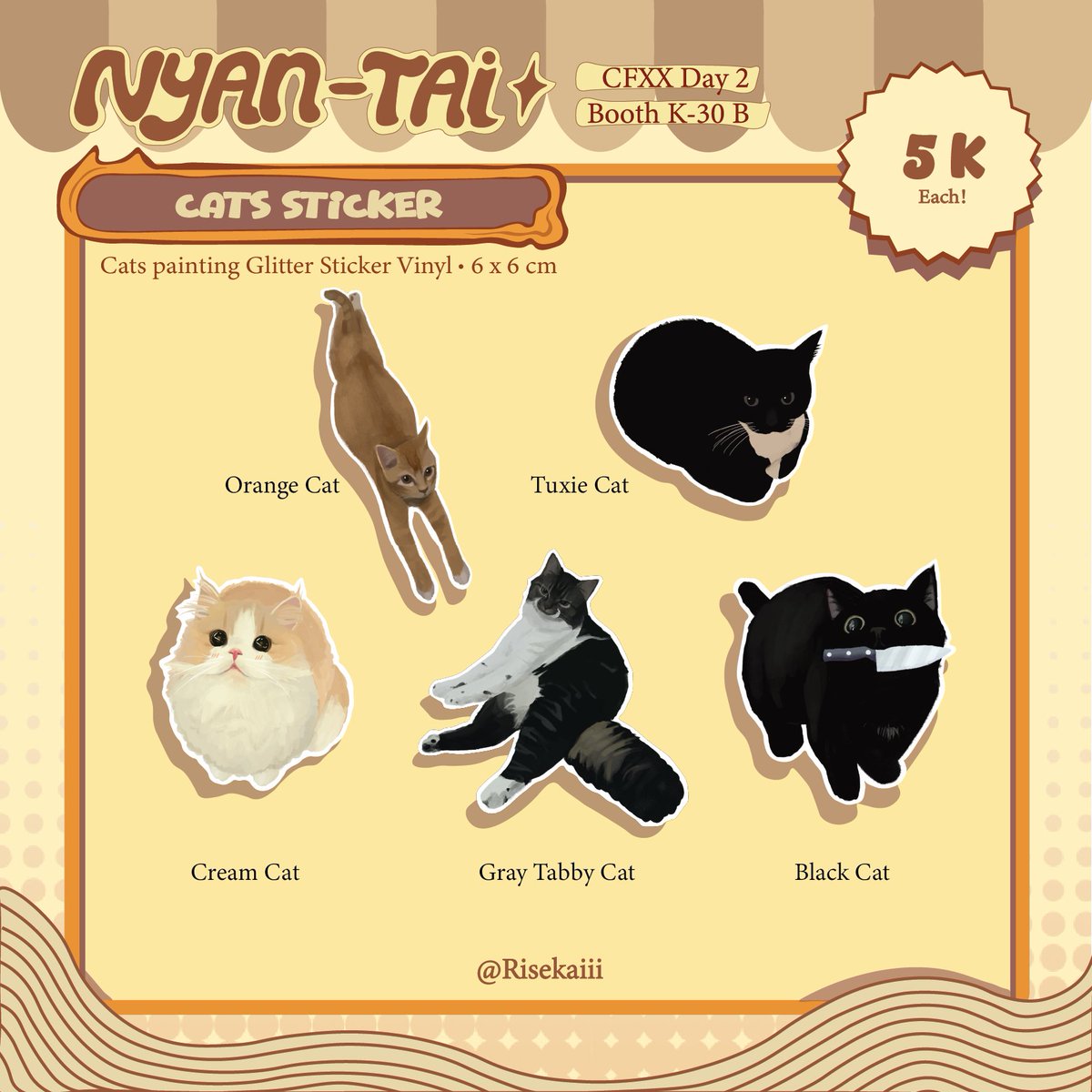 risekaiii's tweet photo. [🧡&amp; 🔁are Appreciated! ]

🌼Riskai's #cfxx OTS and mail order
🌟Booth : K-30B ‘Nyan-Tai' DAY 2
🌻Fandom: Love and Deep Space and Cats
🔗Link for Mail Order: https://t.co/GurXiLgVQu

Thankyou for sharing! ♡ #cf20catalogue #cfxxcatalogue #comifuro20catalogue #comifuroxxcatalogue https://t.co/Dkg00bgszh