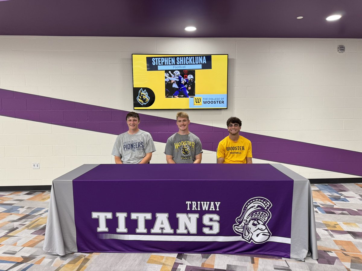 Congratulations to 3 of our senior football players who will all be going to play in college! Brody Snyder and Stephen Shickluna to the College of Wooster and Ron Bricker to Marietta. Congrats and best of luck!