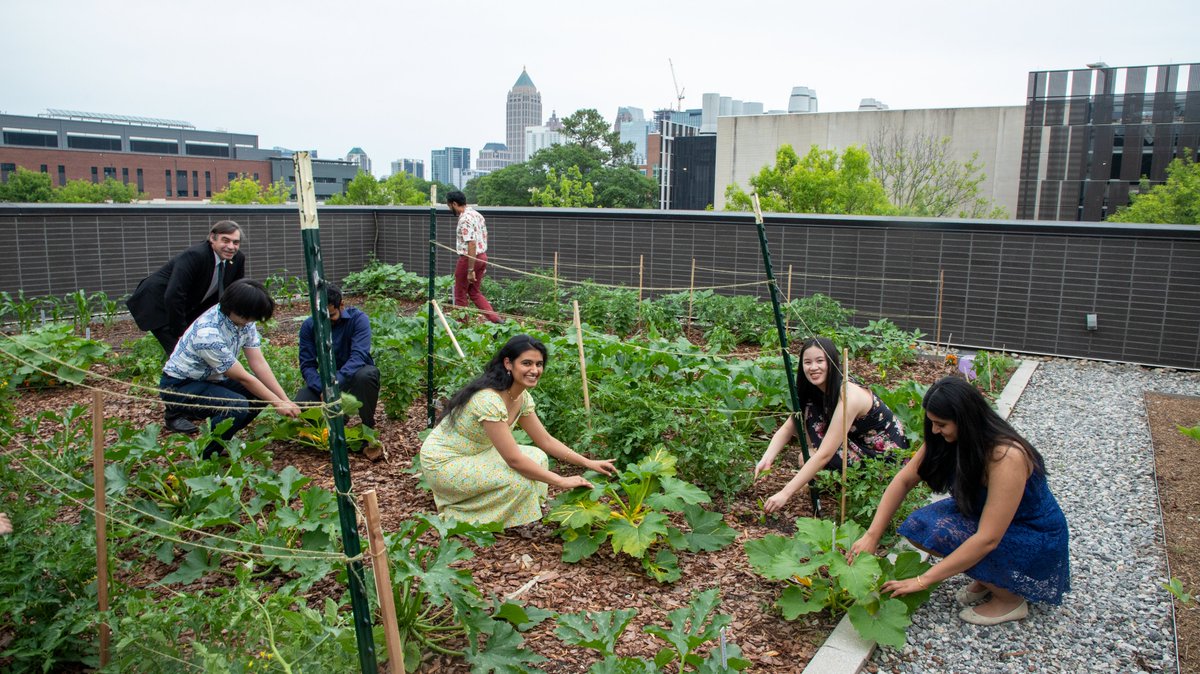 ibbgatech's tweet image. On Friday night, Bioengineering and Bioscience Unified Graduate Students (BBUGS) hosted their fabulous spring gala on the Kendeda building rooftop! 🌱Grad students from across our community gathered to enjoy a night of food, drinks, socializing, and trivia.