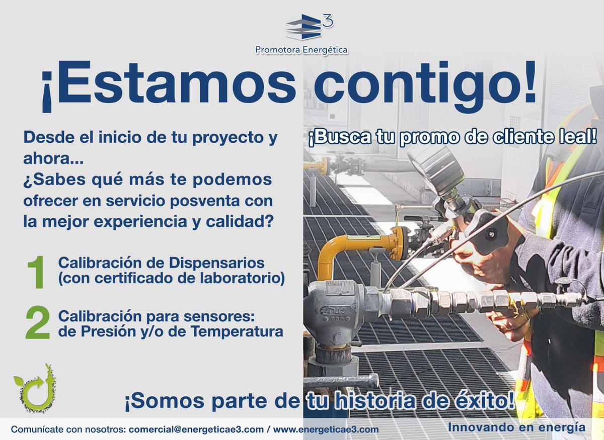 ¡Hemos estado contigo desde el inicio de tu proyecto!
¿Sabes qué más te ofrecemos en servicio posventa con la mejor experiencia y calidad?
#CalibraciondeDispensarios
#CalibracionparaSensores