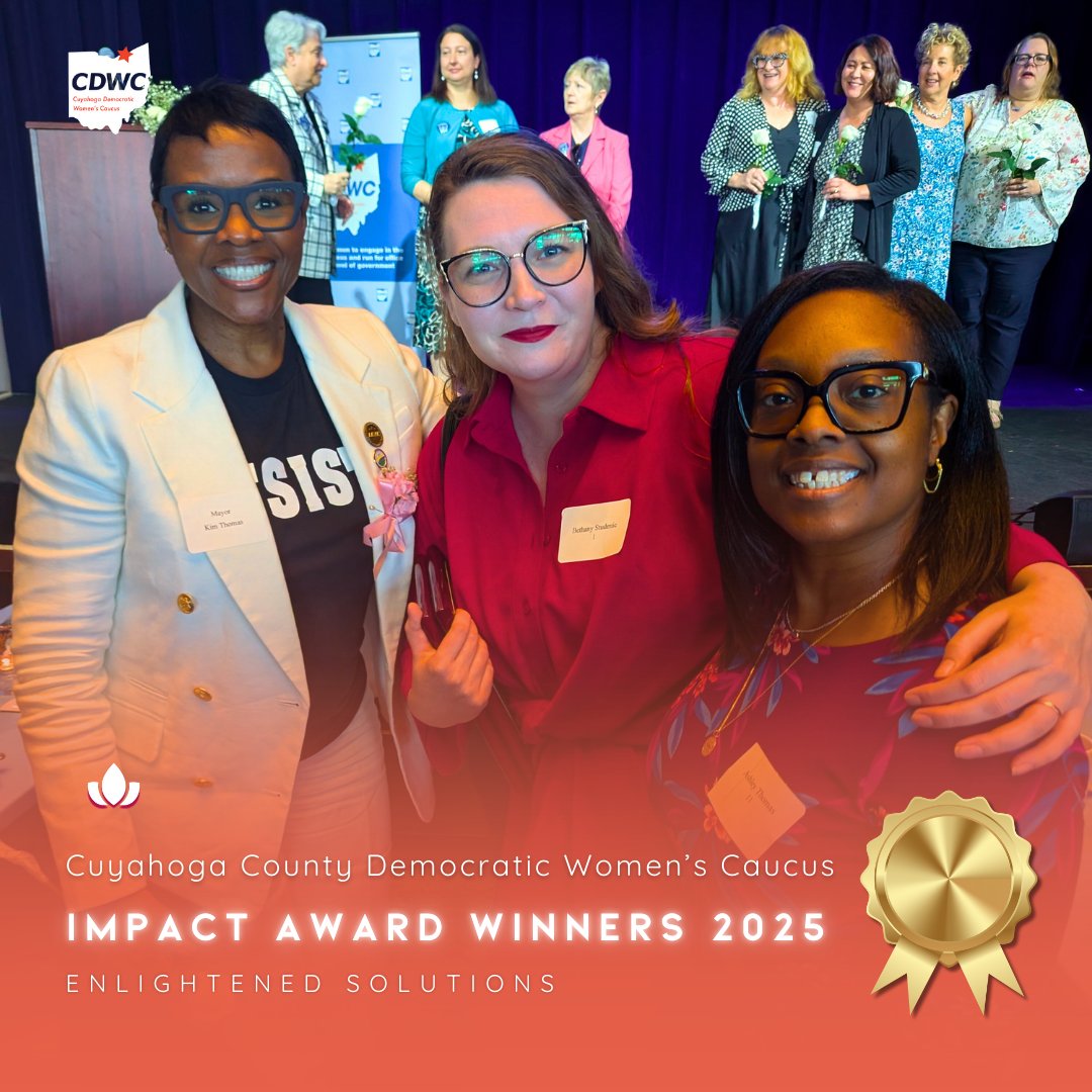 WorkEnlightened's tweet image. Honored to receive the 2025 Impact Award from @CuyahogaDWC last Saturday! 💐

We’re proud to ground research in lived experience to uplift women-centered leadership across Ohio.

#WorkEnlightened #GenderJustice #Cuyahoga #Ohio #ProjectNoirCLE