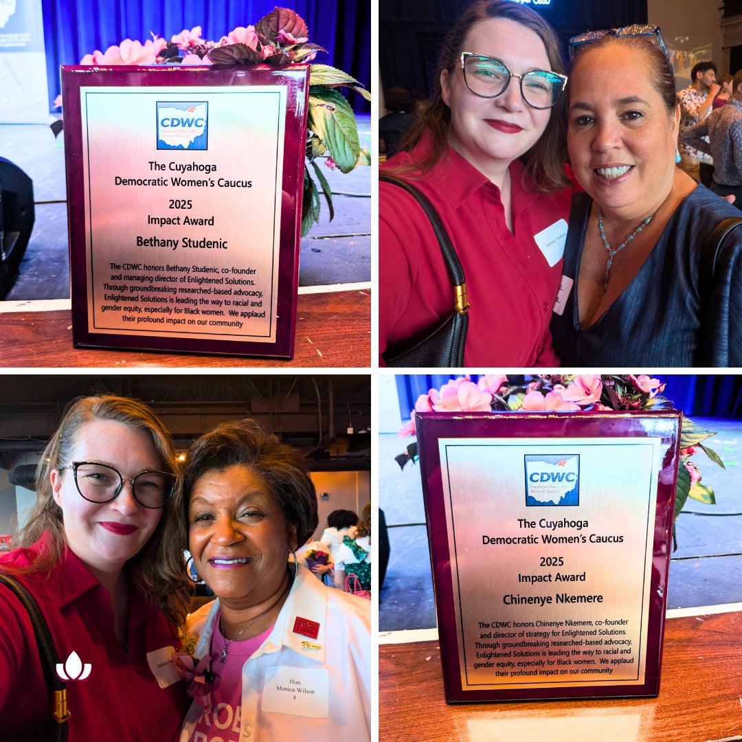 Enlightened Solutions (@workenlightened) on Twitter photo Honored to receive the 2025 Impact Award from <a href="/CuyahogaDWC/">CuyahogaDWC</a> last Saturday! đ
Weâre proud to ground research in lived experience to uplift women-centered leadership across Ohio.
#WorkEnlightened #GenderJustice #Cuyahoga #Ohio #ProjectNoirCLE Honored to receive the 2025 Impact Award from <a href="/CuyahogaDWC/">CuyahogaDWC</a> last Saturday! đ
Weâre proud to ground research in lived experience to uplift women-centered leadership across Ohio.
#WorkEnlightened #GenderJustice #Cuyahoga #Ohio #ProjectNoirCLE
