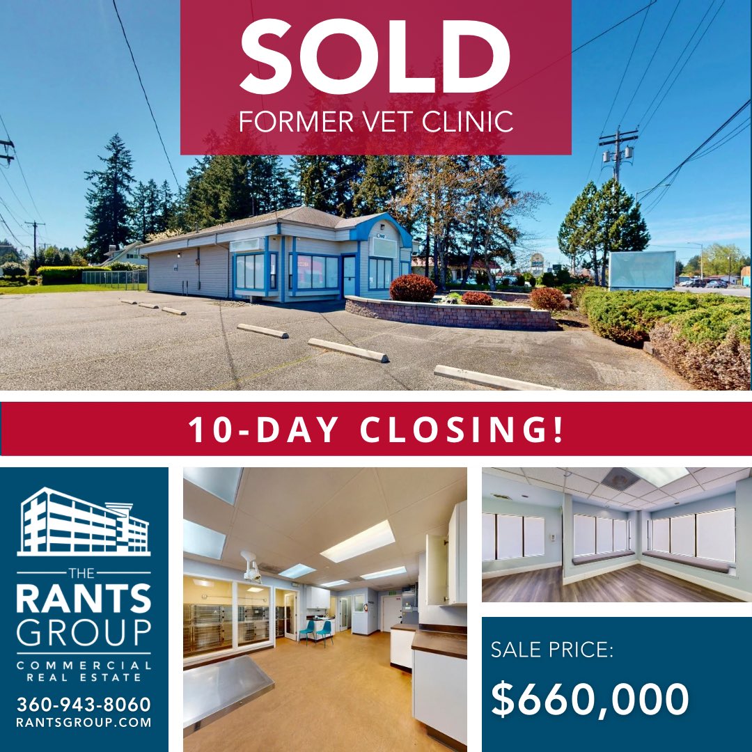 🎉 JUST SOLD! | Former Veterinary Clinic | 10-Day Closing 🏥
We’re excited to share the successful closing of this former veterinary clinic — completed in just 10 days. 
#JustClosed #CommercialRealEstate #CRE #QuickClose #SkylineProperties #CarolynGraden